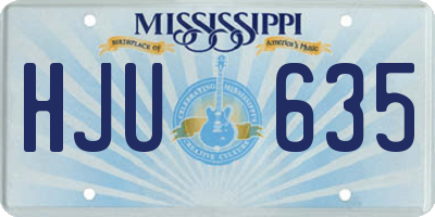 MS license plate HJU635