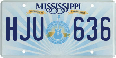 MS license plate HJU636