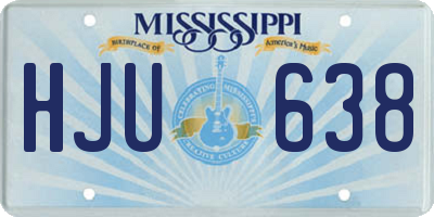 MS license plate HJU638