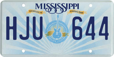 MS license plate HJU644