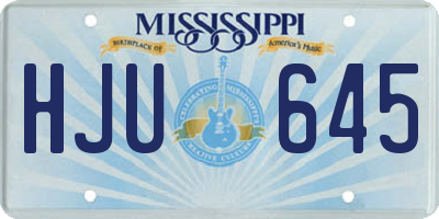 MS license plate HJU645