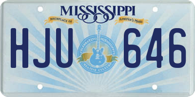 MS license plate HJU646