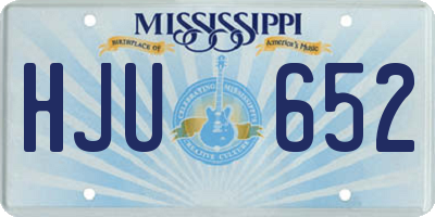 MS license plate HJU652