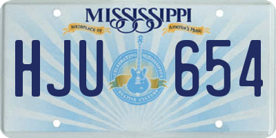 MS license plate HJU654