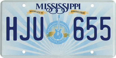 MS license plate HJU655