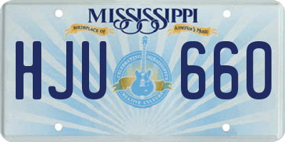 MS license plate HJU660