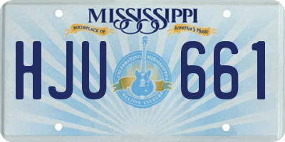 MS license plate HJU661