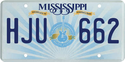 MS license plate HJU662