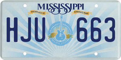 MS license plate HJU663