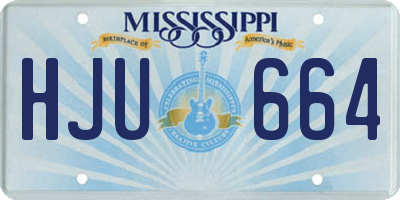 MS license plate HJU664