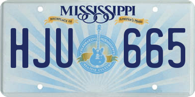 MS license plate HJU665