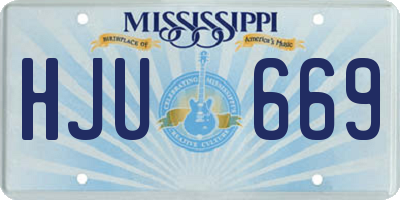 MS license plate HJU669