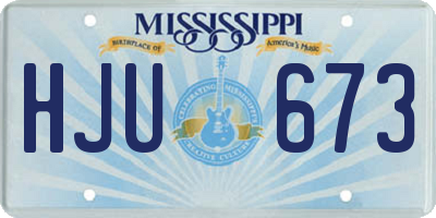 MS license plate HJU673
