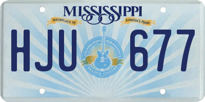 MS license plate HJU677