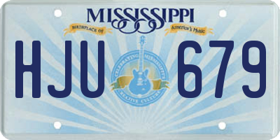 MS license plate HJU679