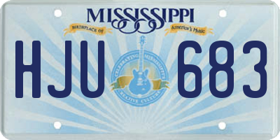 MS license plate HJU683