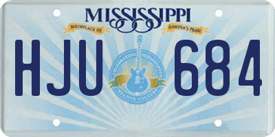 MS license plate HJU684