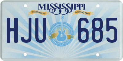 MS license plate HJU685