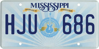 MS license plate HJU686