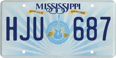 MS license plate HJU687