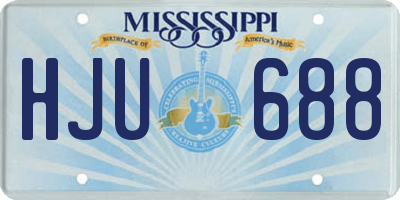 MS license plate HJU688