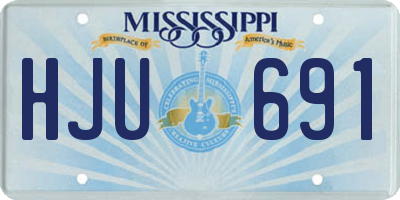 MS license plate HJU691