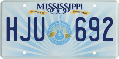 MS license plate HJU692