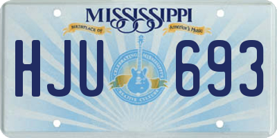 MS license plate HJU693