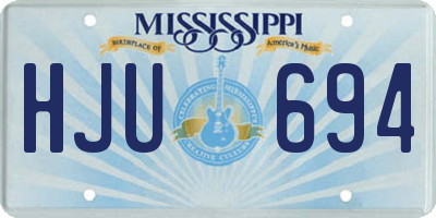 MS license plate HJU694