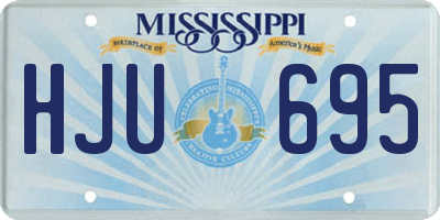 MS license plate HJU695