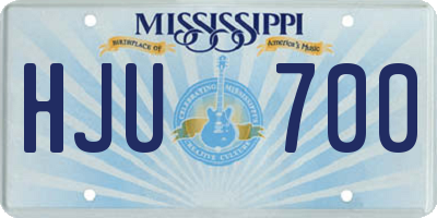 MS license plate HJU700