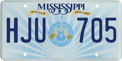 MS license plate HJU705