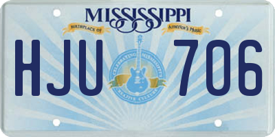 MS license plate HJU706