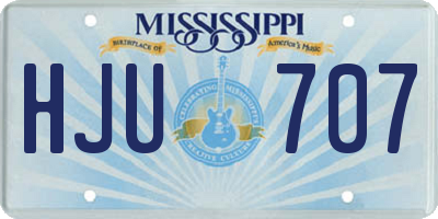 MS license plate HJU707