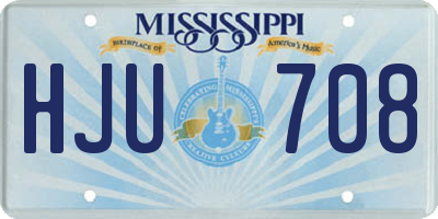 MS license plate HJU708