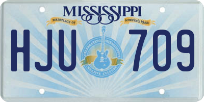 MS license plate HJU709