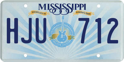 MS license plate HJU712