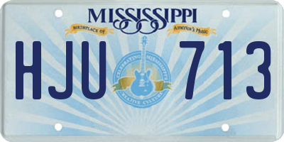 MS license plate HJU713
