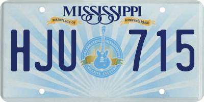 MS license plate HJU715