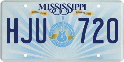 MS license plate HJU720