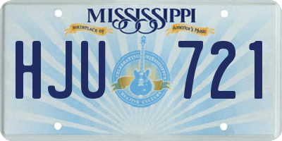 MS license plate HJU721