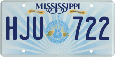 MS license plate HJU722