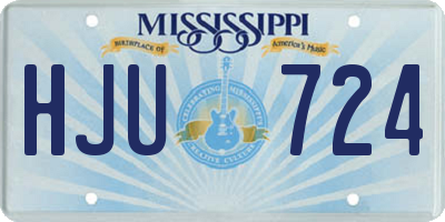 MS license plate HJU724