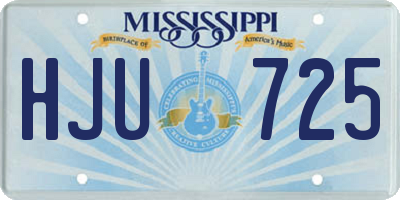 MS license plate HJU725