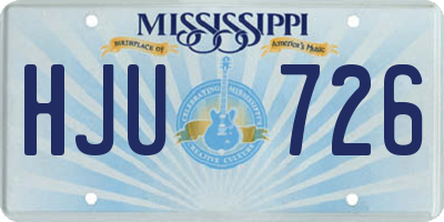 MS license plate HJU726