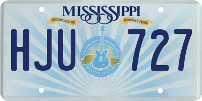 MS license plate HJU727