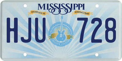 MS license plate HJU728