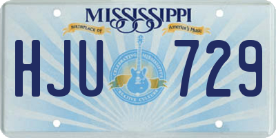 MS license plate HJU729