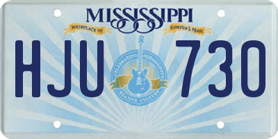 MS license plate HJU730