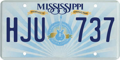 MS license plate HJU737